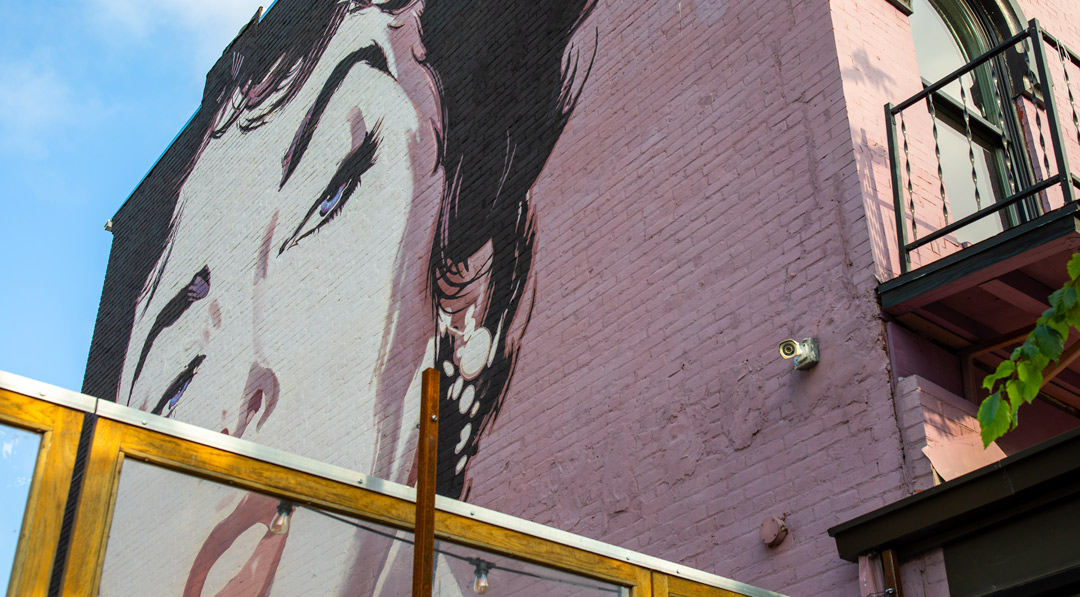 Liz Taylor mural in Shaw District of DC